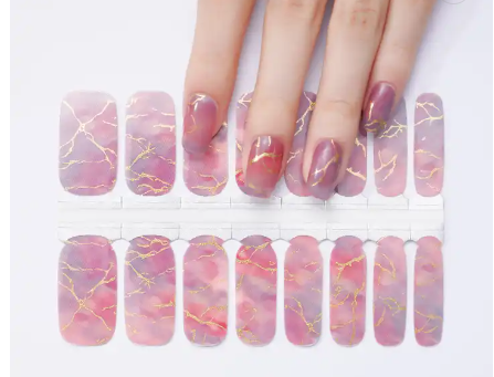 Marbled Mauve Nail Wraps