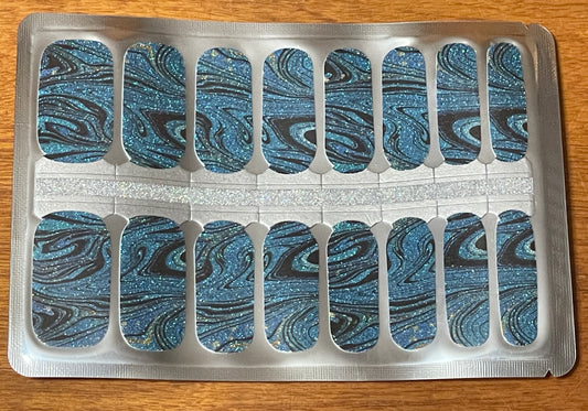 Swirling Seas Nail Wraps
