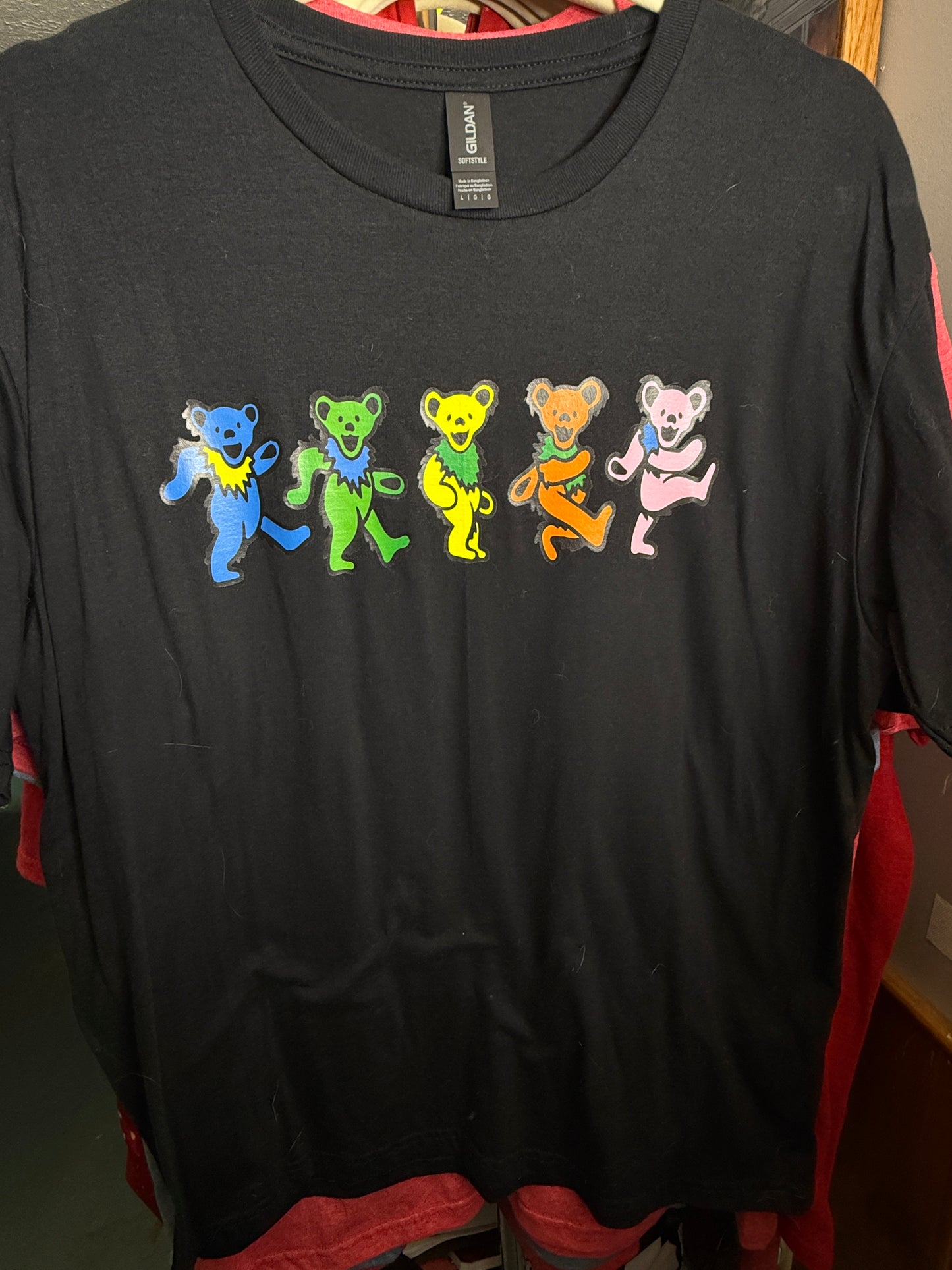 Tie Dye Bears Black T-shirt