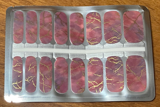 Marbled Mauve Nail Wraps
