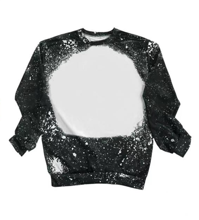 Football Faux Bleach Spots Polyester Sublimation Long Sleeve Sweatshirt