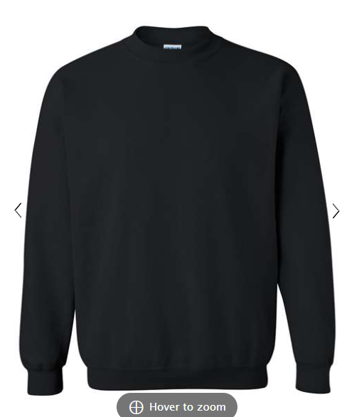Blank Sweatshirt Dark Color Size 2XL - 5XL for Sublimation and Transfers