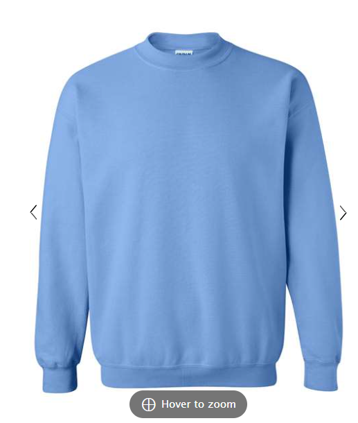 Blank Sweatshirt Light Color Size 2XL - 5XL for Sublimation and Transfers