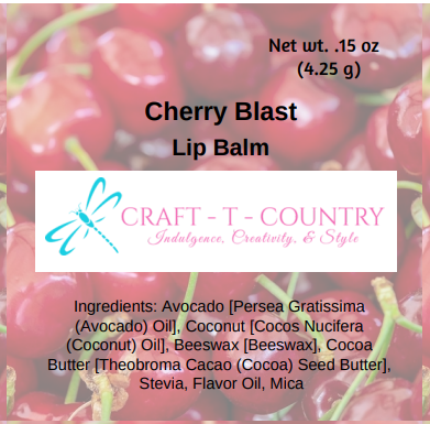 Handcrafted Cherry Blast Lip Balm