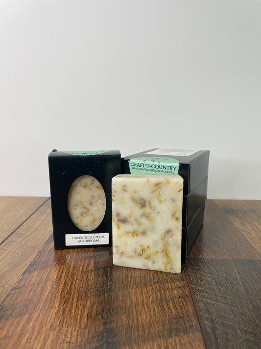 Calendula Citrus Scrubby Handcrafted Soap