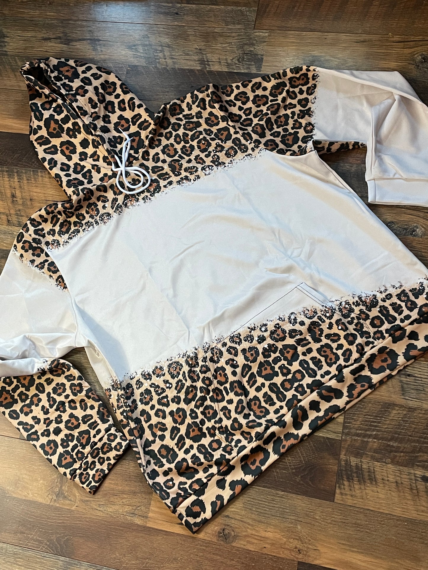 Blank Tan Leopard Print Hoodie - Limited Edition