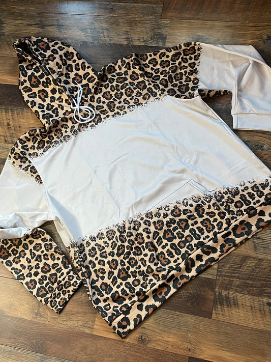 Blank Tan Leopard Print Hoodie - Limited Edition
