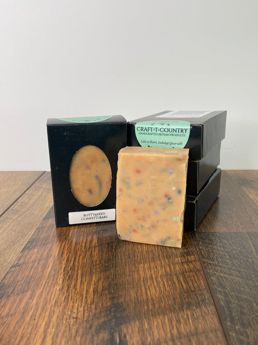Butt Naked Confetti Handcrafted Soap
