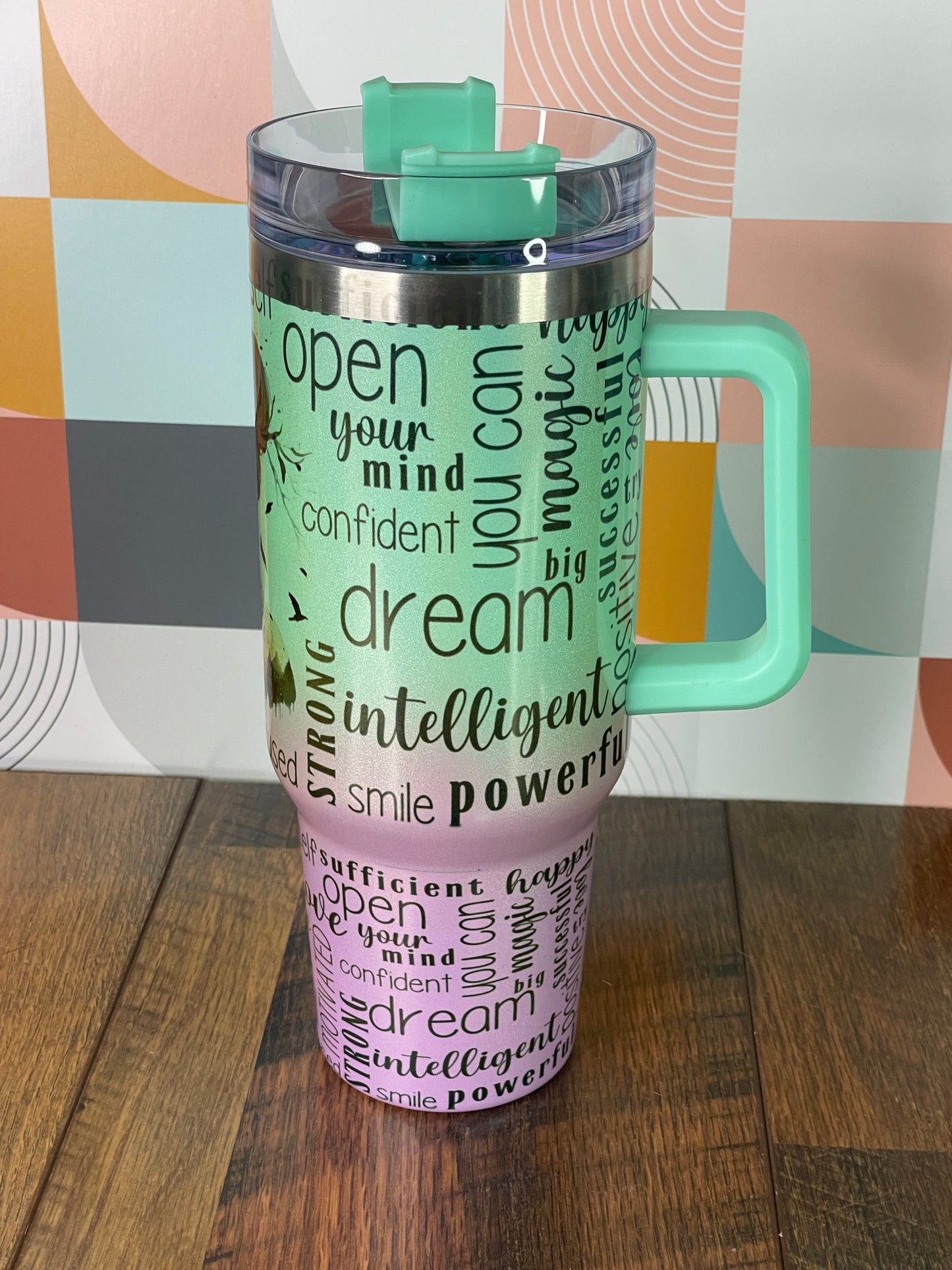 Positivity 40 oz dual color tumbler