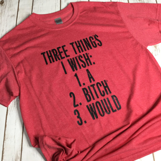 I Wish a Be-ach Would Red T-shirt