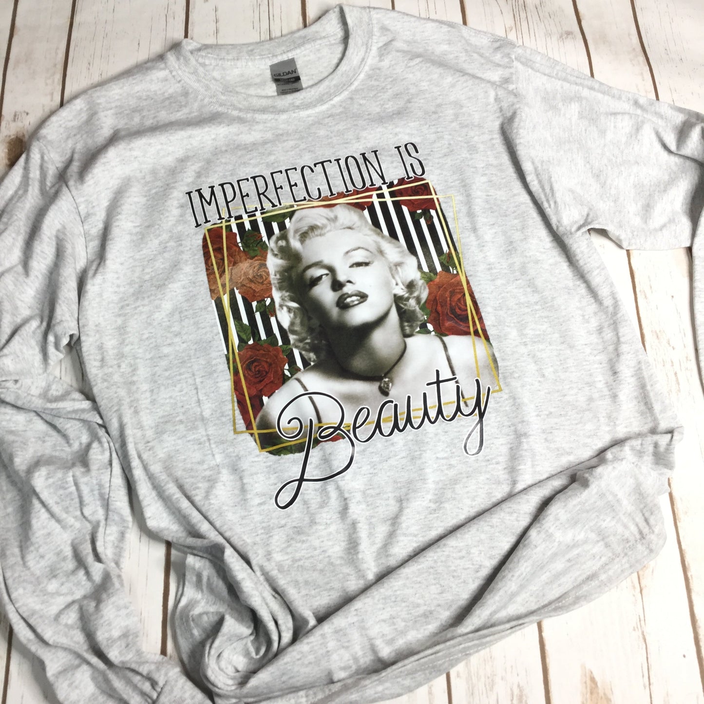 Imperfection is Beauty Gray LS T-shirt