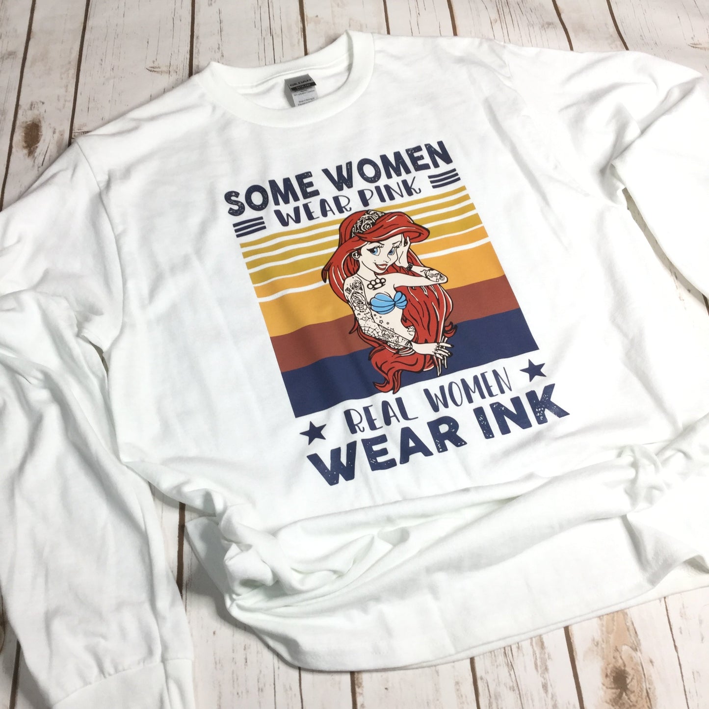 Real Women Wear Ink LS White T-shirt