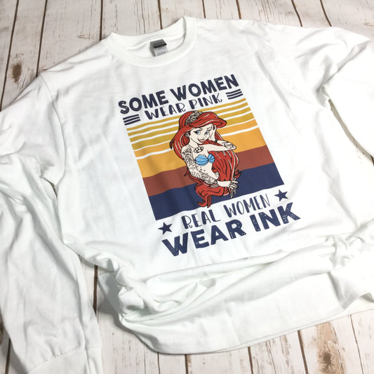 Real Women Wear Ink LS White T-shirt