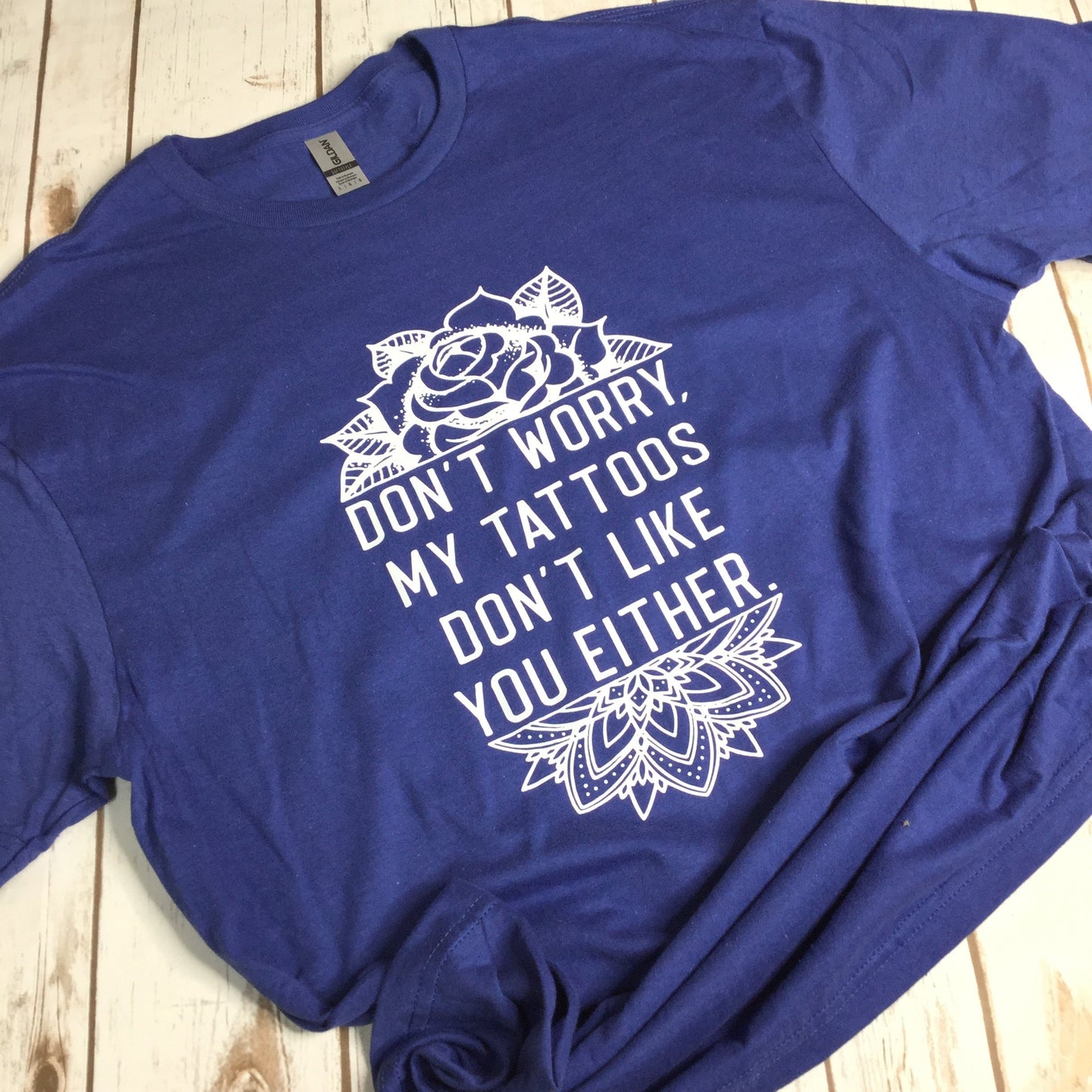 Large Blue Tattoo T-shirt