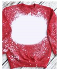 Blank Faux Bleach Spots Polyester Sublimation Long Sleeve Sweatshirt