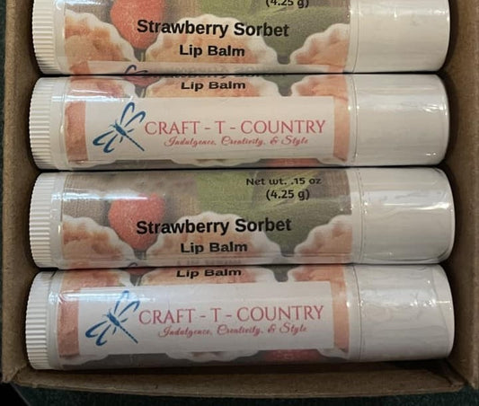 Handcrafted Strawberry Sorbet Lip Balm