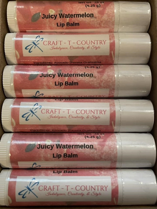 Handcrafted Juicy Watermelon Lip Balm