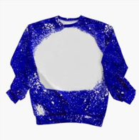 Faux Bleach Spots Polyester Sublimation Long Sleeve Sweatshirt