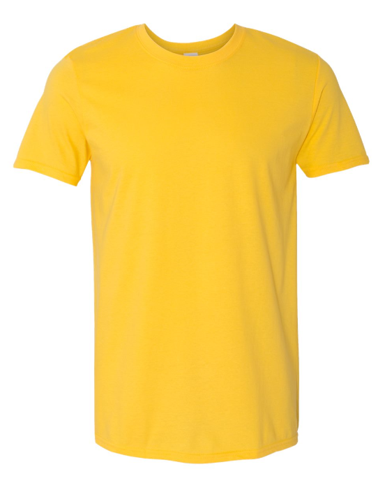 A short sleeve yellow unisex t-shirt