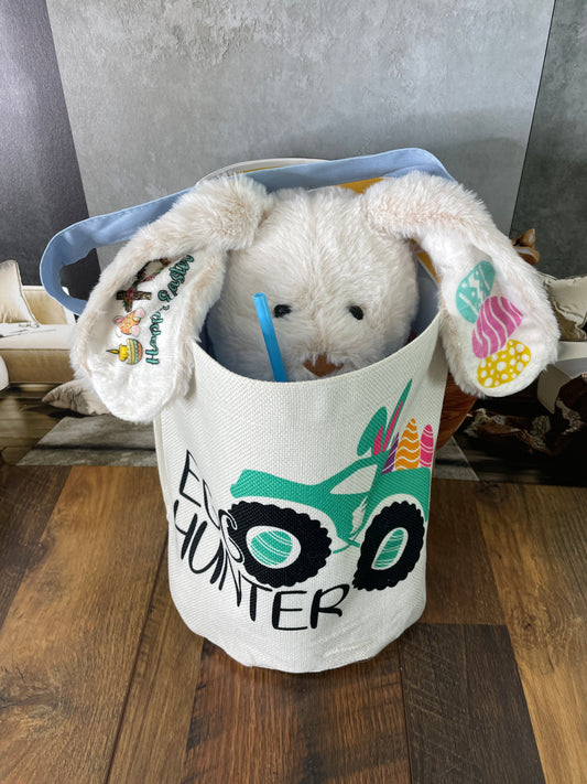 Easter Basket Bag Filled with Bunny Tumbler Mystery Gifts Time Saving Fillable Customized