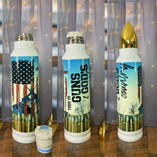 Guns & Gods Country Bullet Tumbler