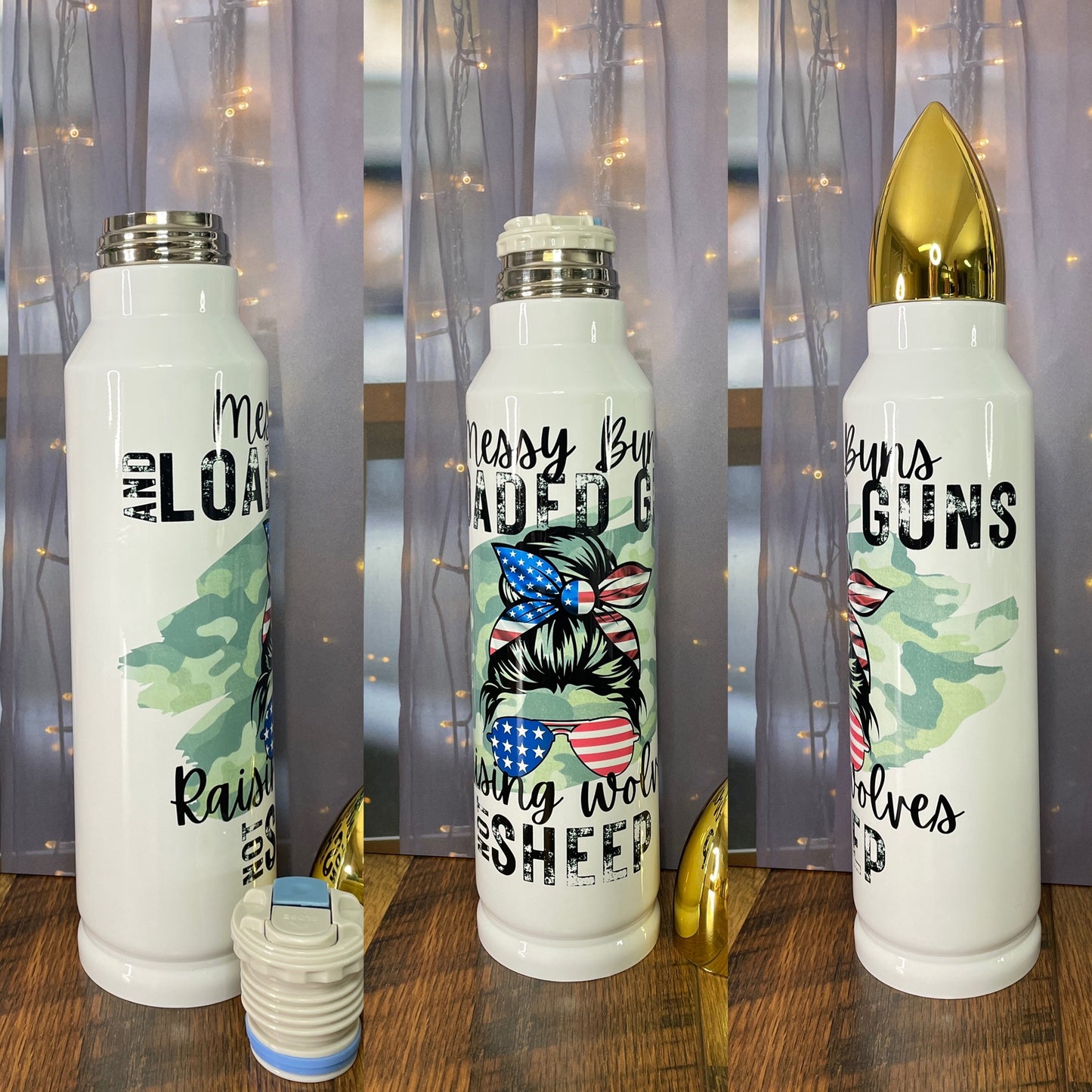 Raising Wolves not Sheep Bullet Flask