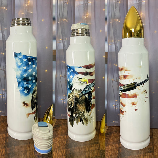 Eagle Patriotic Bullet Flask