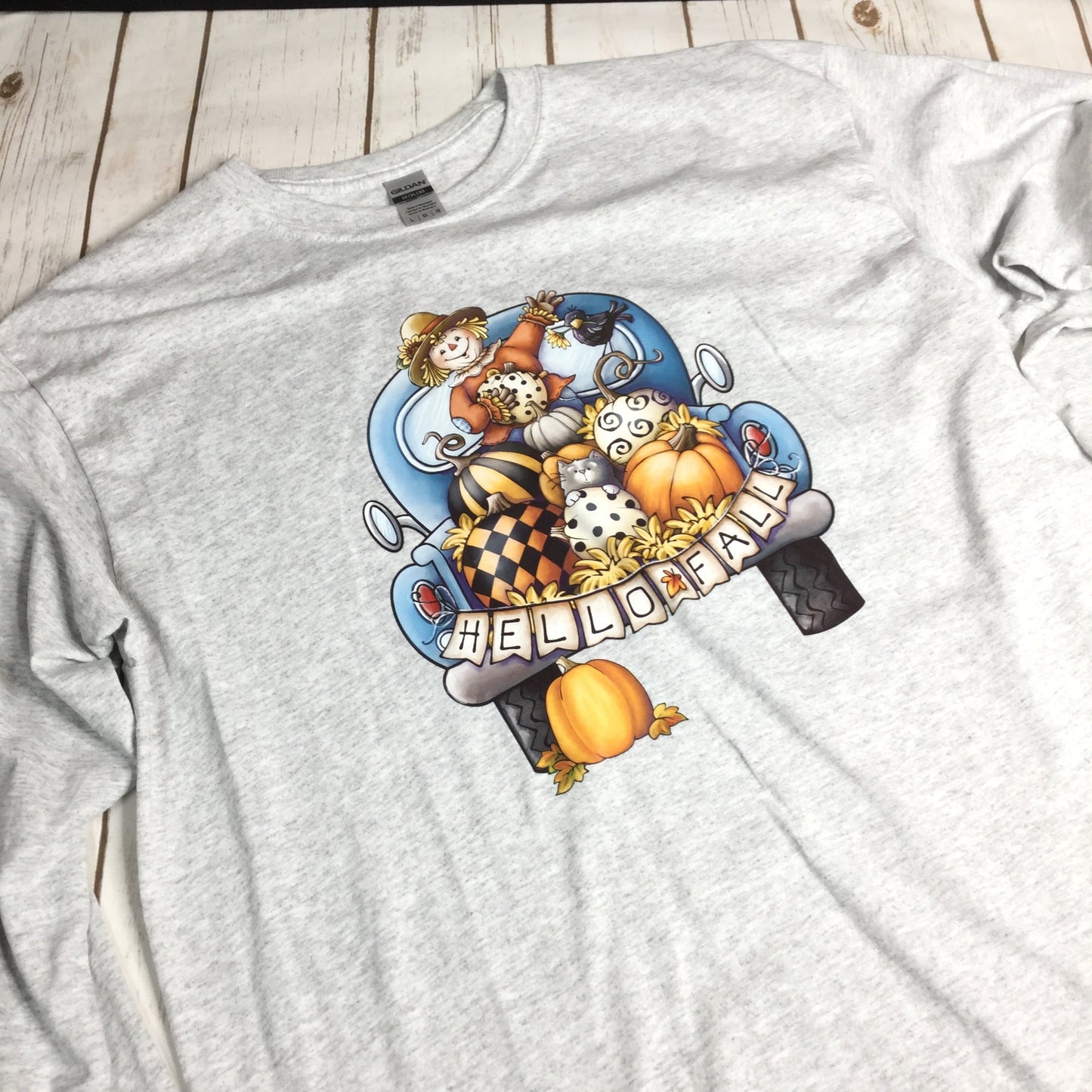 Large Hello Fall T-shirt