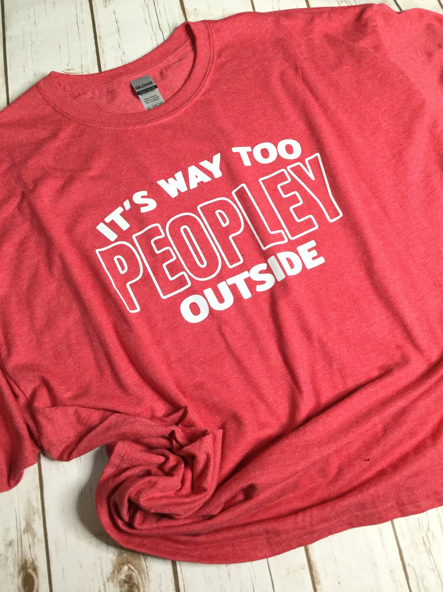 2XL Too Peopley Outside T-Shirt