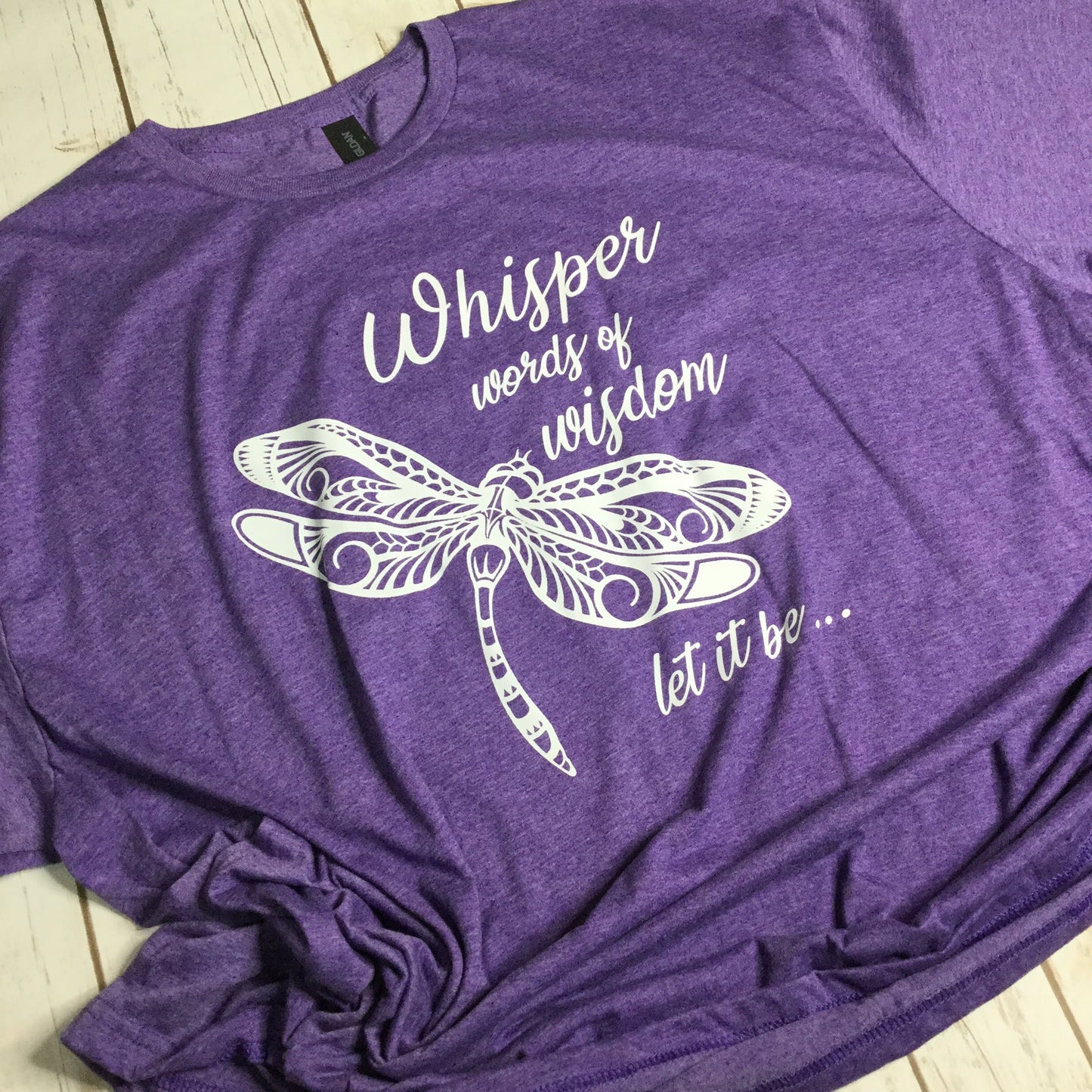 2XL Purple Whisper Words of Wisdom T-shirt 0