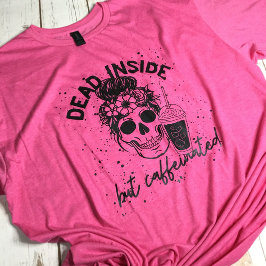 2XL Pink Dead Inside T-Shirt