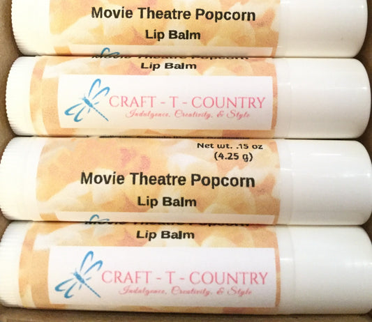 Handcrafted Movie Theatre Popcorn Lip Balm