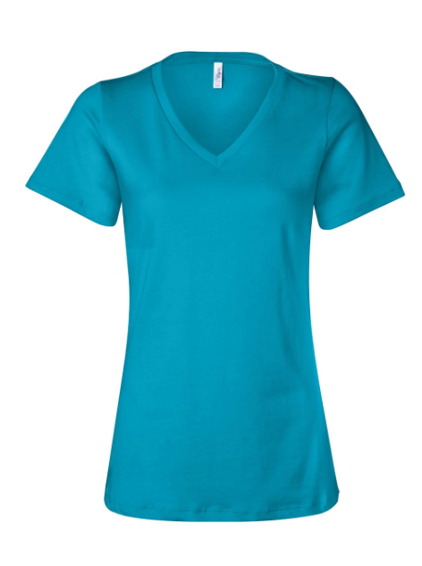 Turquoise t-shirt on a white background